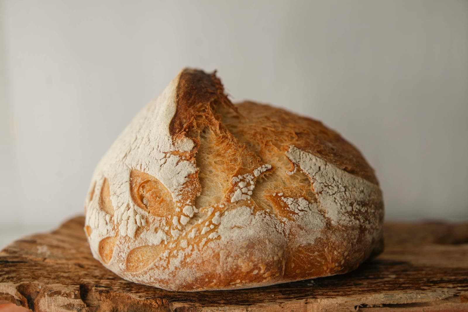 Fresh baked artisan sourdough bread loaf